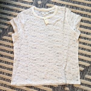 Aerie White Lace Top